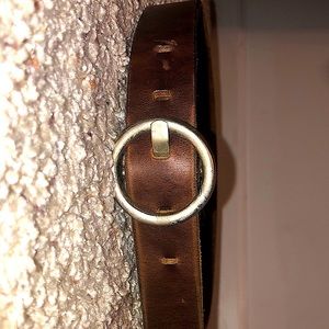 Brown leather belt